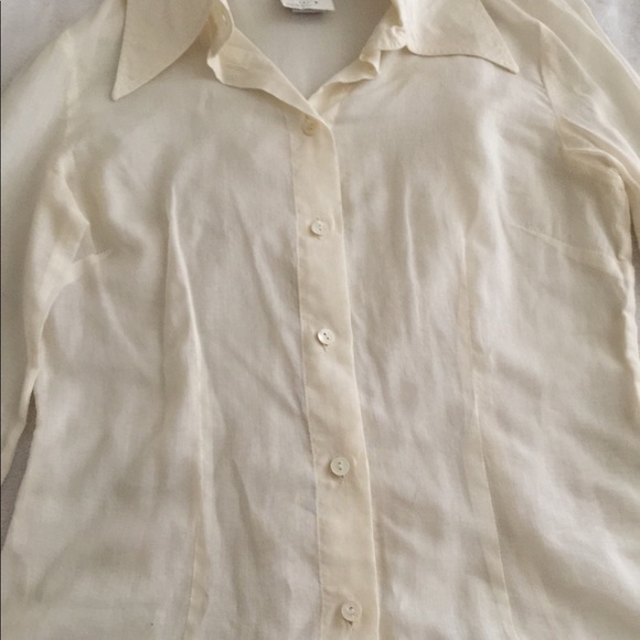 Dolce and Gabbana beige blouse bell sleeves black lace vest two different tops - Picture 7 of 13